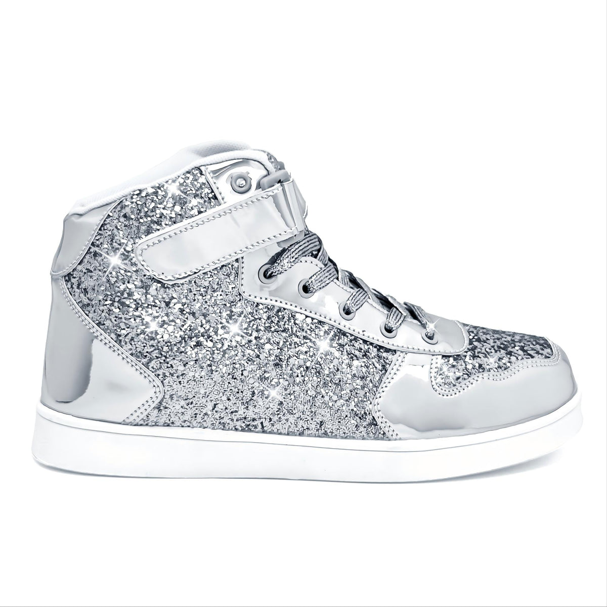 Glitter Shoes for Kids High Top Sparkle Sequins Sneakers for Boys Girls Bling Shiny Sparkly Sneaker
