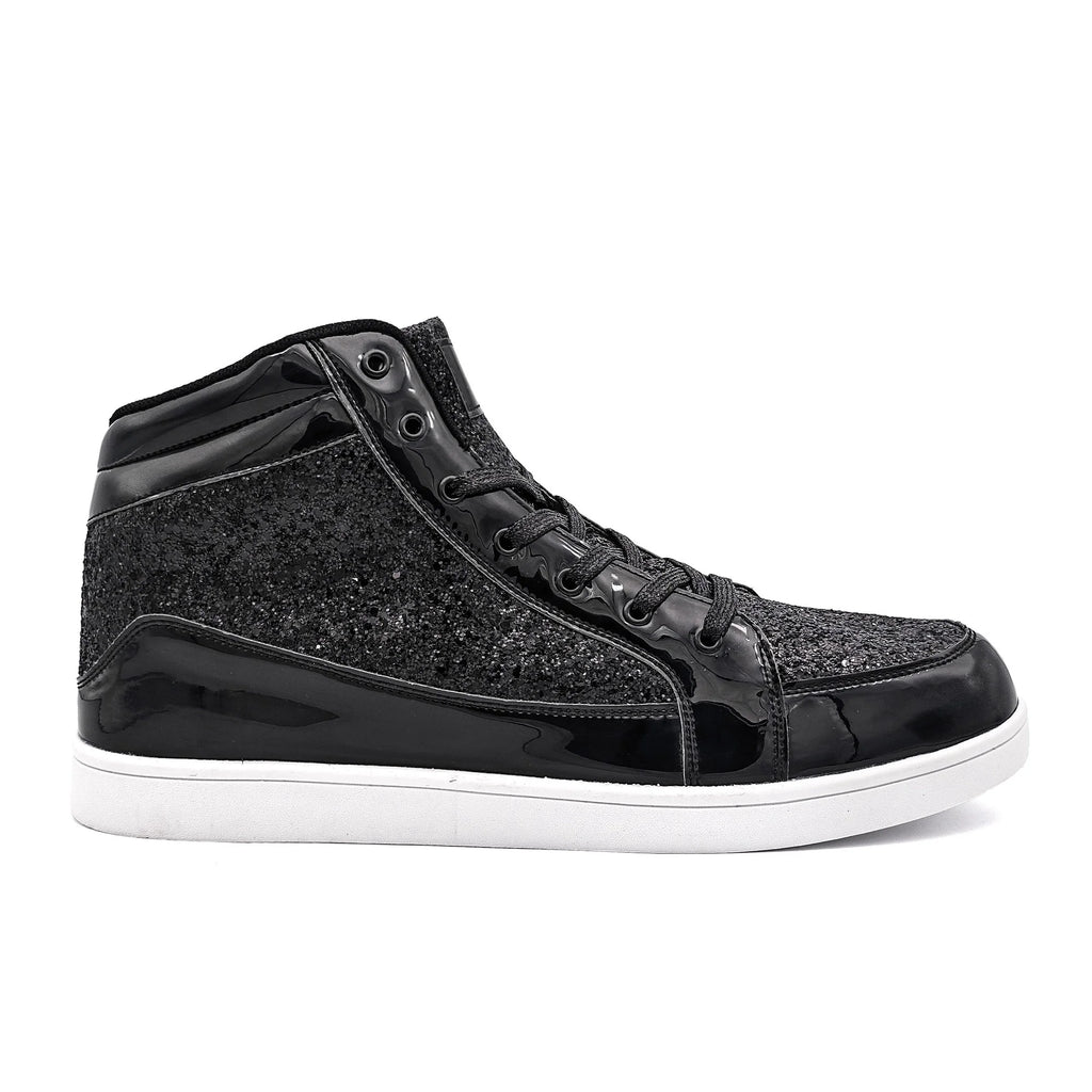 Glitter Shoes for Men Women Fashion High Top Casual Sequin Sparkly Bling Shiny Sneakers Gold