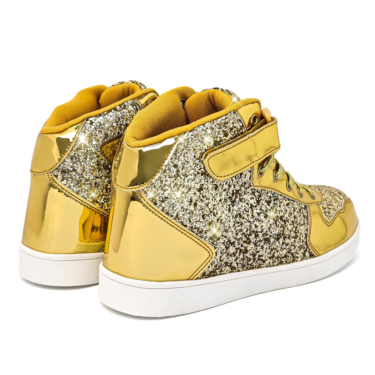 Glitter Shoes for Kids High Top Sparkle Sequins Sneakers for Boys Girls Bling Shiny Sparkly Sneaker