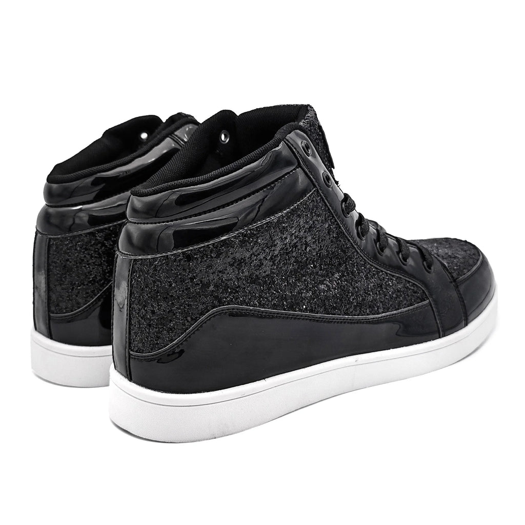 Glitter Shoes for Men Women Fashion High Top Casual Sequin Sparkly Bling Shiny Sneakers Gold