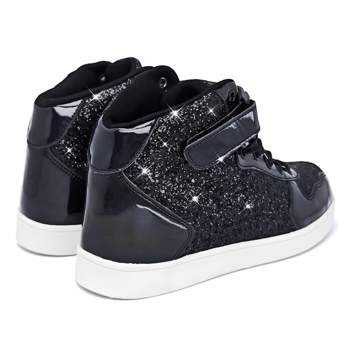 Glitter Shoes for Kids High Top Sparkle Sequins Sneakers for Boys Girls Bling Shiny Sparkly Sneaker
