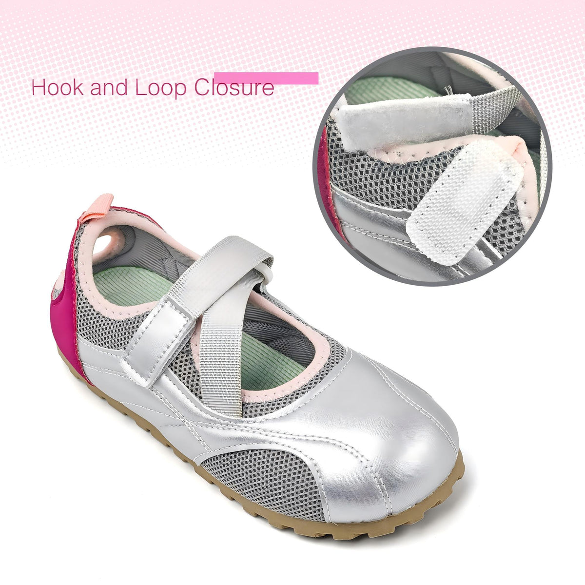 Girls Mary Jane Ballet Flats Dress Shoes Summer Non Slip Outdoor Closed Toe Sandals Casual Sneakers