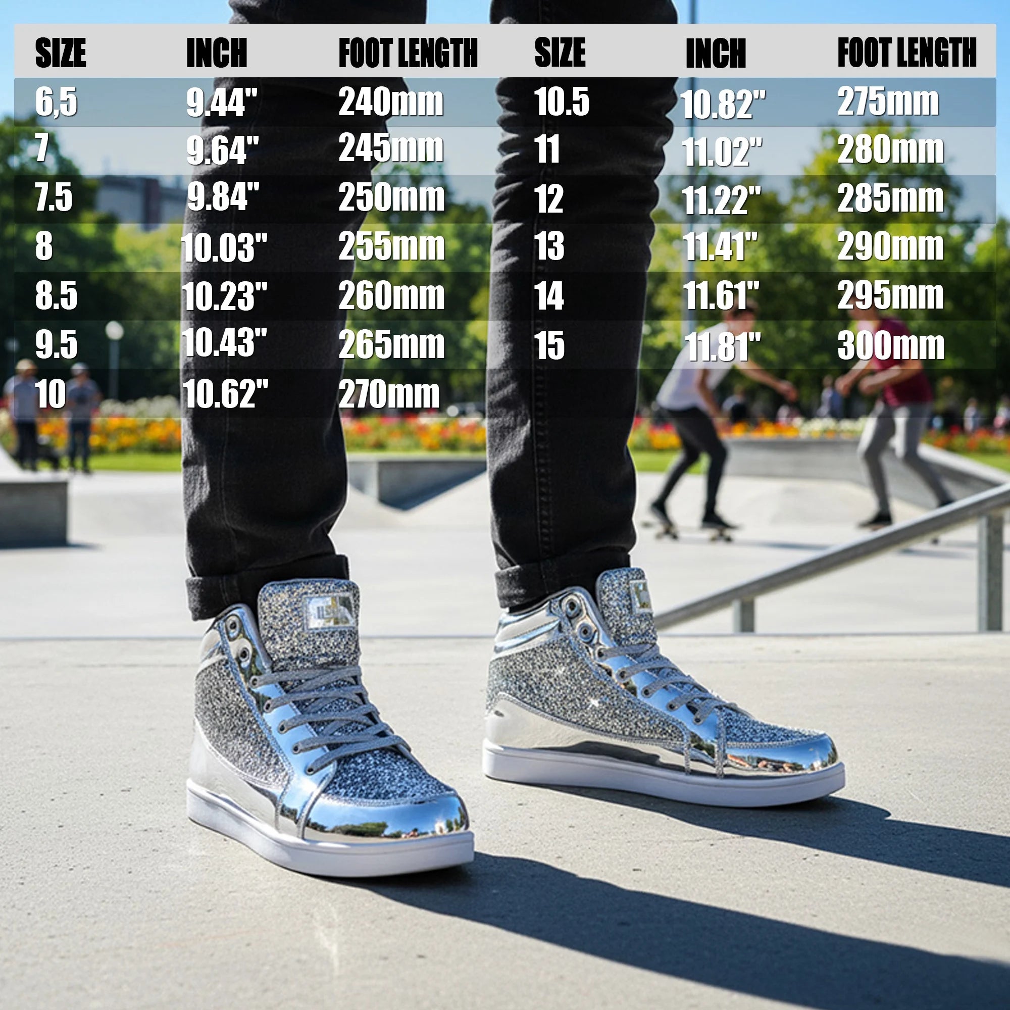 Glitter Shoes for Men Women Fashion High Top Casual Sequin Sparkly Bling Shiny Sneakers Gold